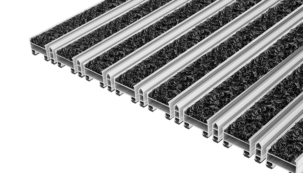 Entrance Mat Top Clean Trend 22 Wave Insert And Scraper Bar