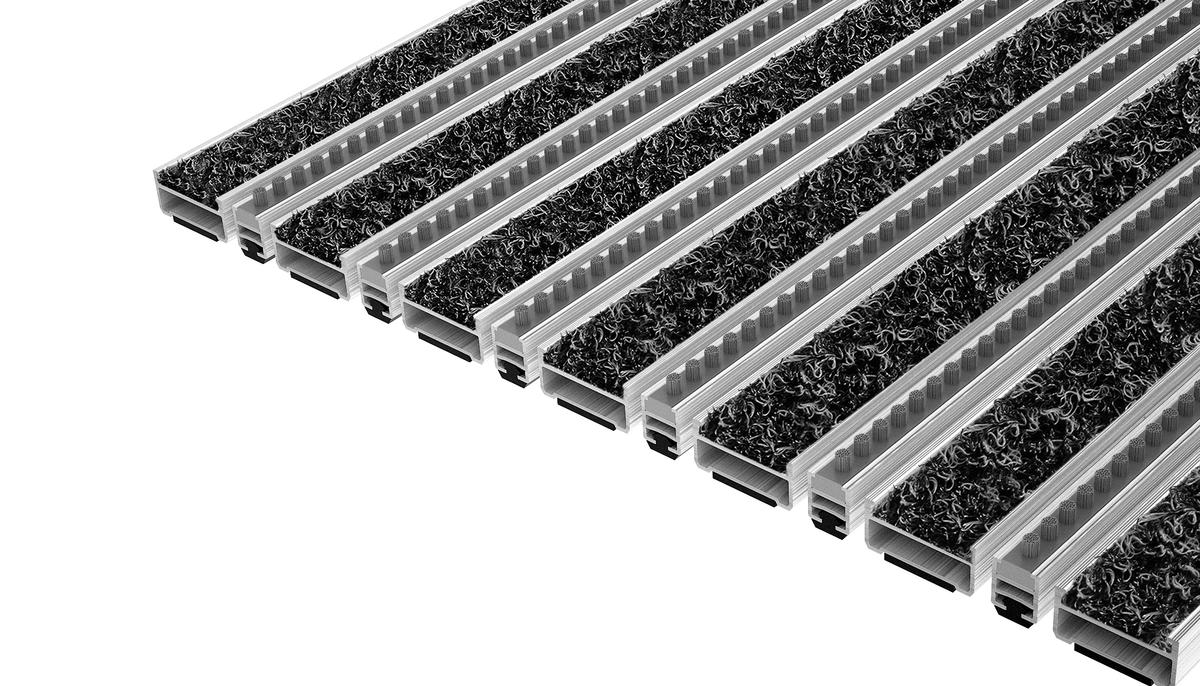 Entrance Mat Top Clean Classic 17 Wave Insert And Brush Strip