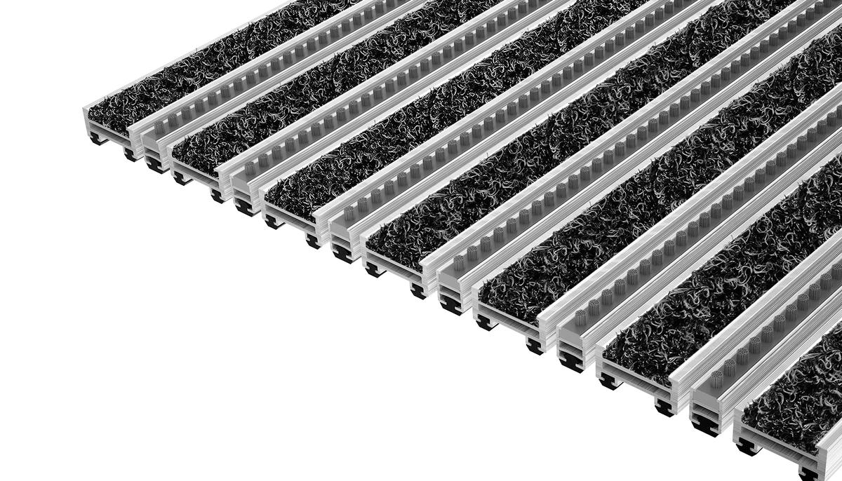 Entrance Mat Top Clean Stabil 17 Wave Insert And Brush Strip