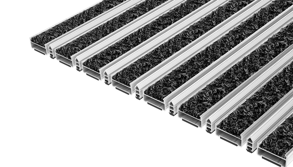 Entrance Mat Top Clean Classic 17 Wave Insert And Scraper Bar