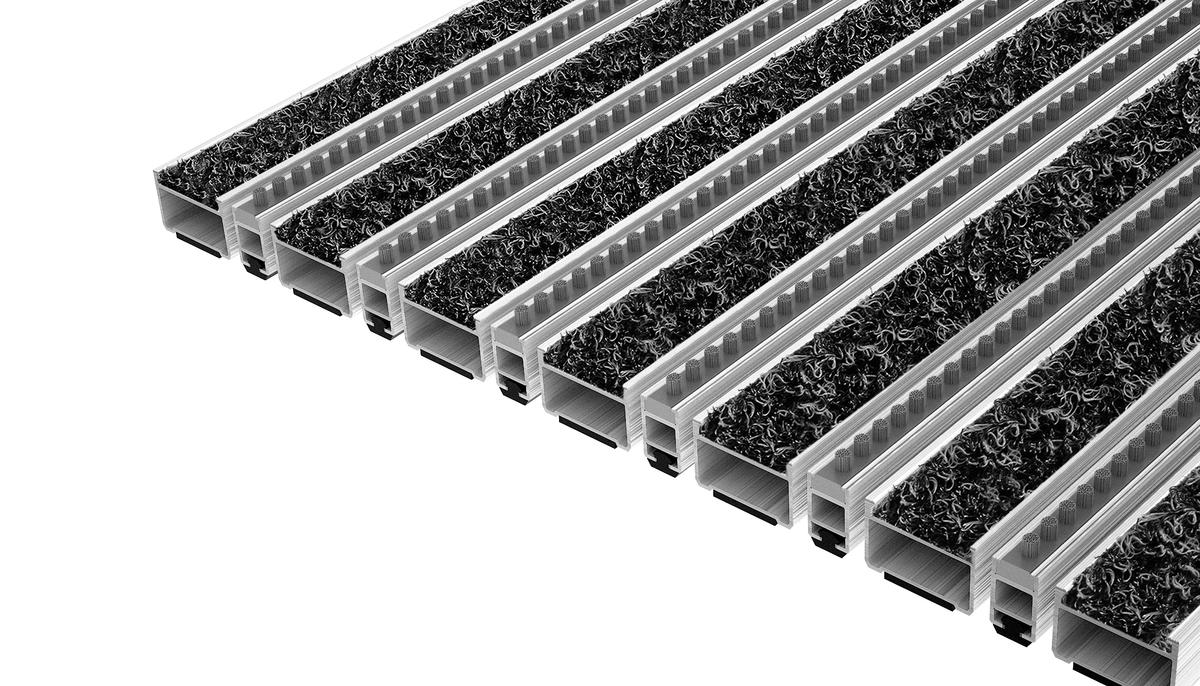 Entrance Mat Top Clean Classic 22 Wave Insert And Brush Strip