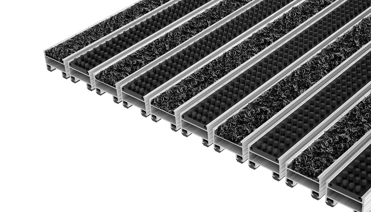 Entrance Mat Top Clean Trend 22 Wave Insert And Cassette Brush