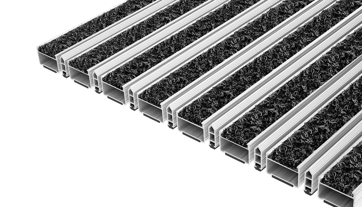 Entrance Mat Top Clean Classic 22 Wave Insert And Scraper Bar