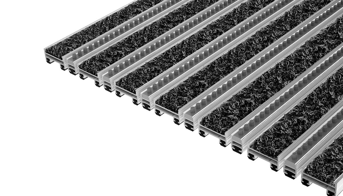 Entrance Mat Top Clean Trend 17 Wave Insert And Brush Strip
