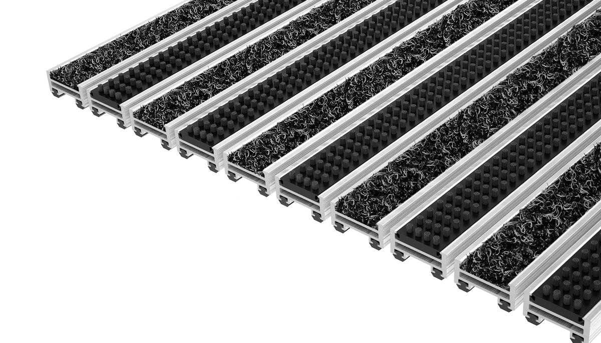 Entrance Mat Top Clean Stabil 17 Wave Insert And Cassette Brush